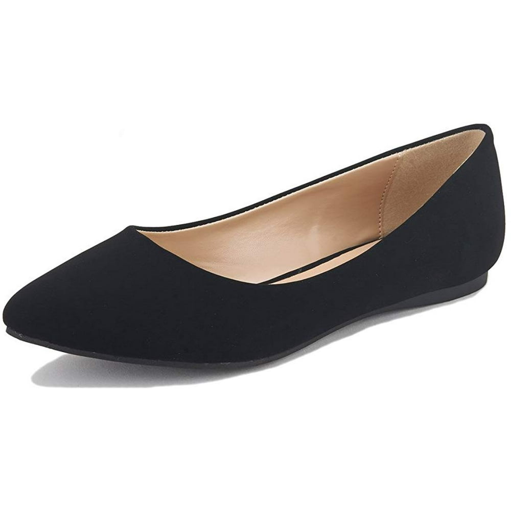 amazon flat black shoes