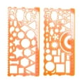 thumbnail image 1 of Cute Stationary 2 Pcs Geometric Drawings Templates Multi Shaped Drafting Stencils Plastic Measuring Templates Rulers Clear Drawing Triangle Tool Protractor Set for Studying Designing Office Supplies, 1 of 8