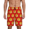 thumbnail image 1 of Custom Print Men Manga Garfields Cartoon Anime Cat Pattern Pajama Bottoms Sleepwear Pjs Sleep Shorts with Pockets, 1 of 7