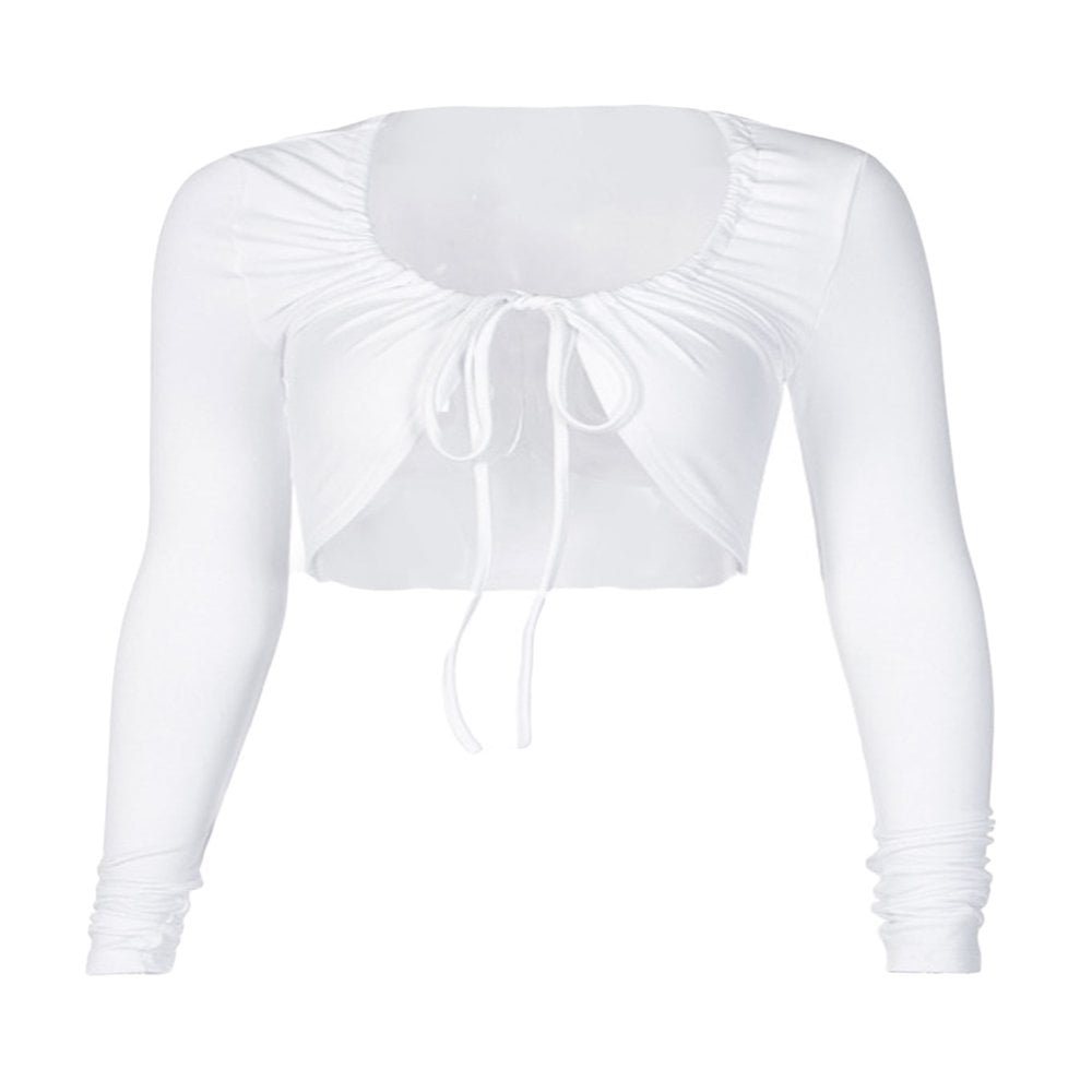 T-shirt Femme Automne Hiver T-shirt Manches Longues Femme Col Rond - Côtelé Tendance Y2K, Coupes Ajustées Tee Shirt Femme Manche Longue