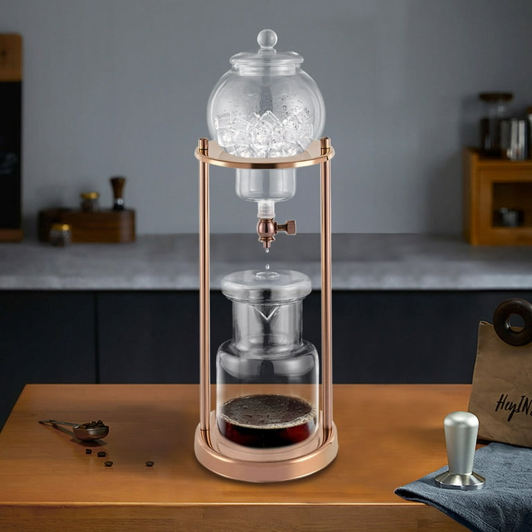 Nispira Retro Ice Cold Brew Dripping Coffee Maker Tower, 600ml in Wooden (BD-7)