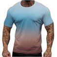 thumbnail image 5 of Camiseta de manga corta con cuello redondo para hombre, informal, deportiva, a la moda, para la playa Pompotops oipoqjl33739, 5 of 5