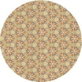 thumbnail image 1 of Ahgly Company Machine Washable Indoor Round Transitional Light Brown Area Rugs, 6' Round, 1 of 7