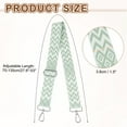 thumbnail image 2 of Purse Straps Replacement Crossbody, 1.5 Inch Wide Shoulder Bag Strapwith Silver Buckle, Green Geometrical, 2 of 6