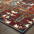thumbnail image 6 of HomeRoots Red Orange Blue And Grey Southwestern Power Loom Stain Resistant Area Rug, 6 of 7