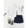 thumbnail image 4 of nvzhuang Kids Boys Clothes Outfits Bowtie Short Sleeve Blazer Waistcoat Shirts Shorts 2Pcs Suit, 4 of 8
