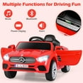 thumbnail image 4 of OLAKIDS 12V Electric Kids Ride on Car, Licensed Mercedes Benz SL500 Toy Car with Remote Control, MP3 Plug, USB, 2 Speeds, LED Lights, Battery Powered Toy Vehicle for Toddler Children (Red), 4 of 11