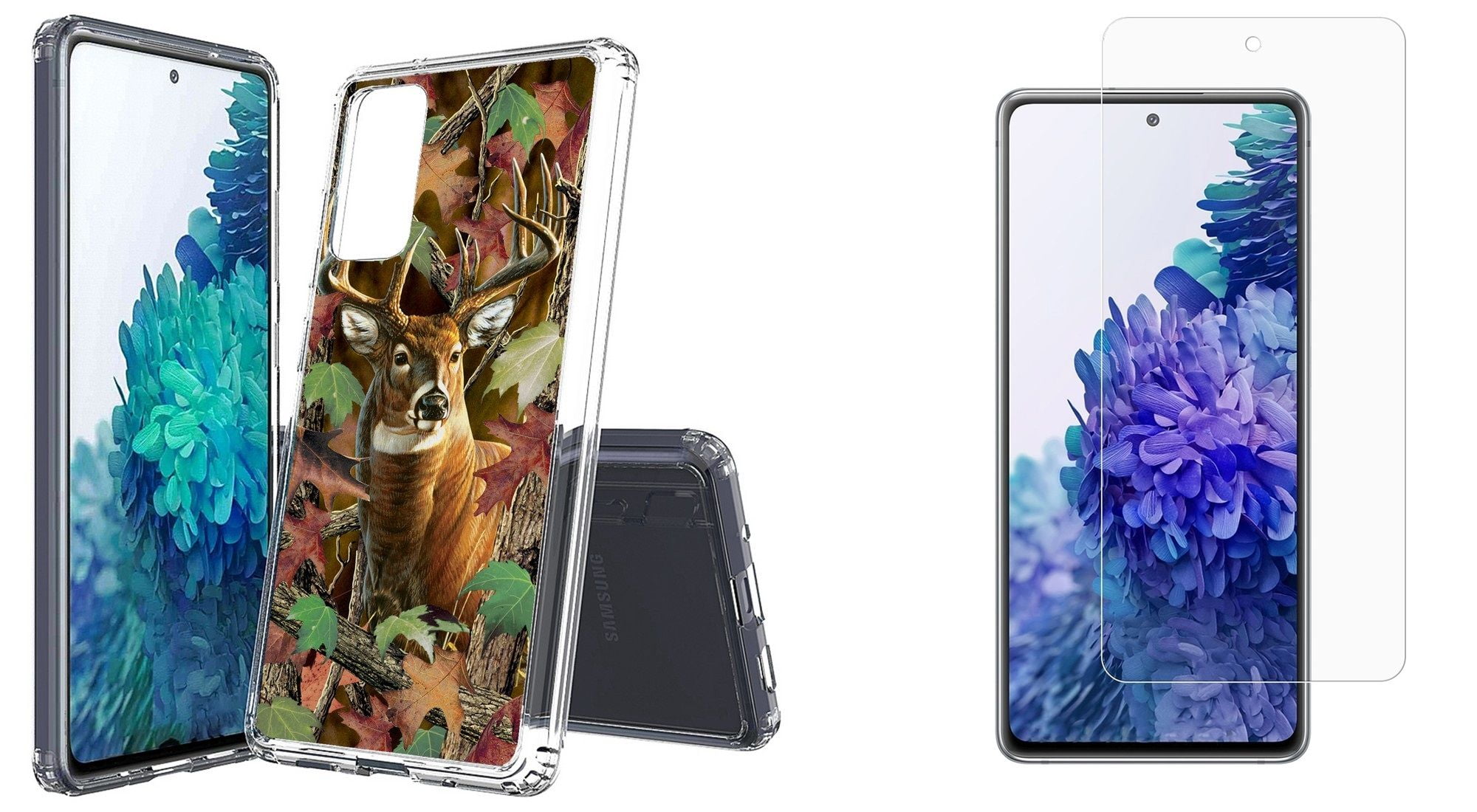 Bemz Aquaflex Samsung Galaxy S Fe 5g Fan Edition Phone Case Slim Fit Shockproof Cover With 2 Pack Of Tempered Glass Screen Protectors Deer Hunter Walmart Com Walmart Com