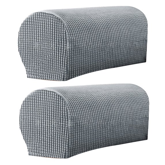 2Pcs Sofa Arm Protector Anti-Slip High Elastic Polyester Simple to Install Armrest Covers Household Supplies
