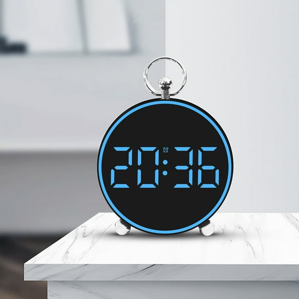 Reloj despertador digital con pantalla LED y sensor de temperatura | Reloj de noche con alimentación USB para el hogar, la oficina o el escritorio del estudiante | Pantalla grande con temporizador