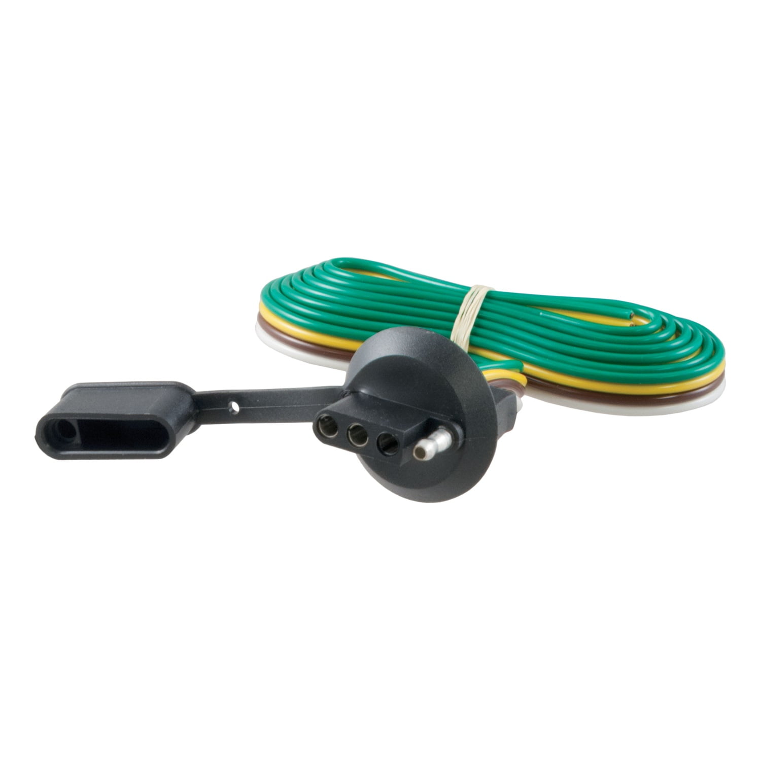 CURT 58406 Vehicle-Side 4-Pin Flat Trailer Wiring Harness with 60-Inch Wires, Fits 1-1/4-Inch License Plate Light Hole
