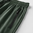 thumbnail image 5 of Domuza Sweatpants for Men Athletic Workout Lightweight Pants Quick Dry Running Joggers with Zipper Pockets Army Green XL, 5 of 5