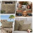 thumbnail image 5 of Outdoor Waterproof Pillow Covers Abstract Brown Geometric Texture Decorative Throw Pillow Protectors,Pillowcase Cushion Cases for Patio Sofa Garden Couch,20x12in,Pack of 2, 5 of 9
