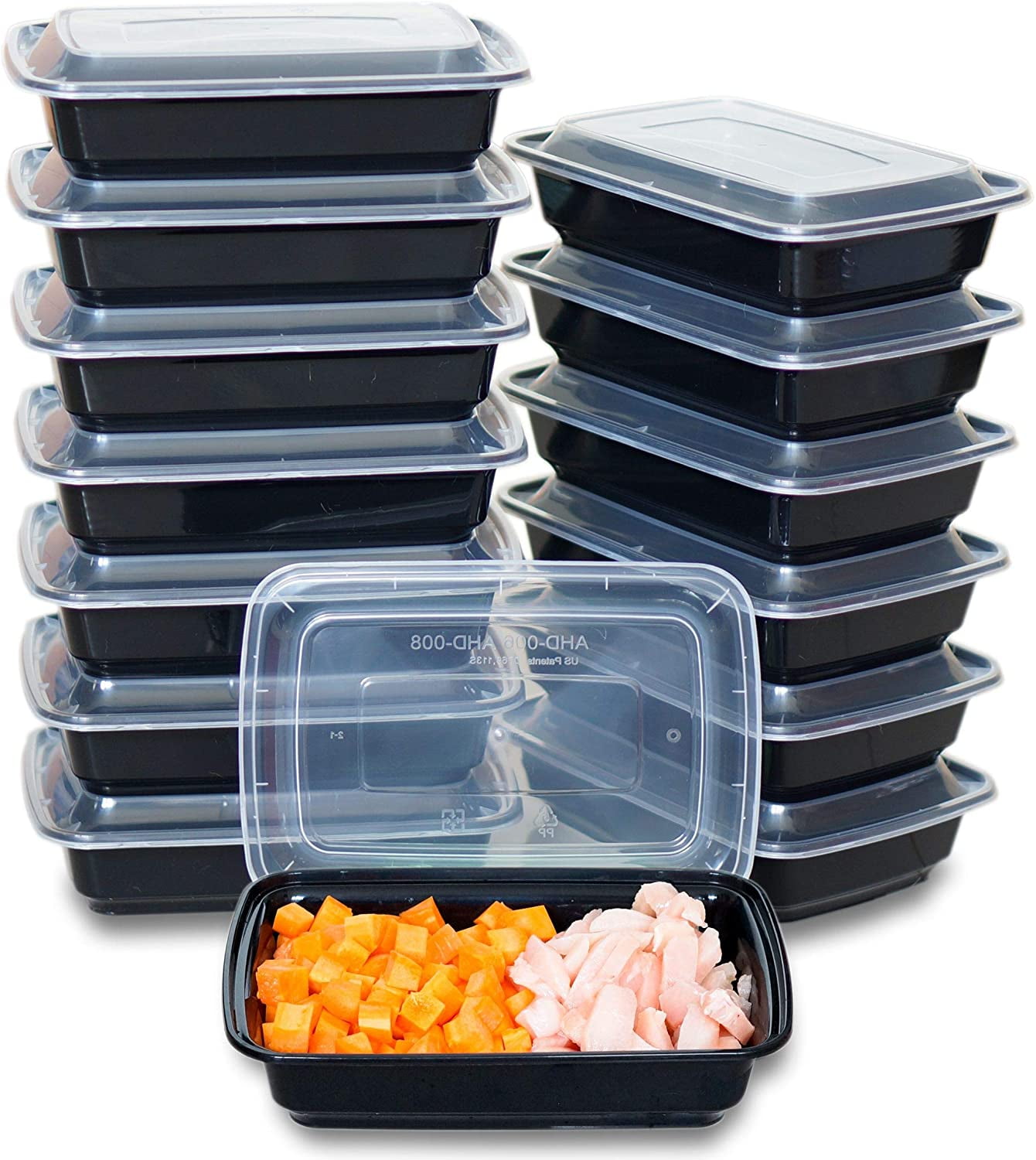 CTC-8366] 1 Compartment Rectangular Meal Prep Container with Lids