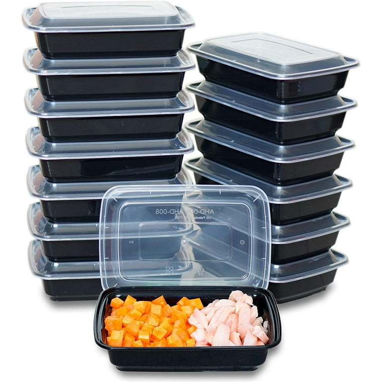 CTC Stackable Meal Prep Containers With Lids 28oz 100 Pack, Microwave, Freezer, Dishwasher Safe