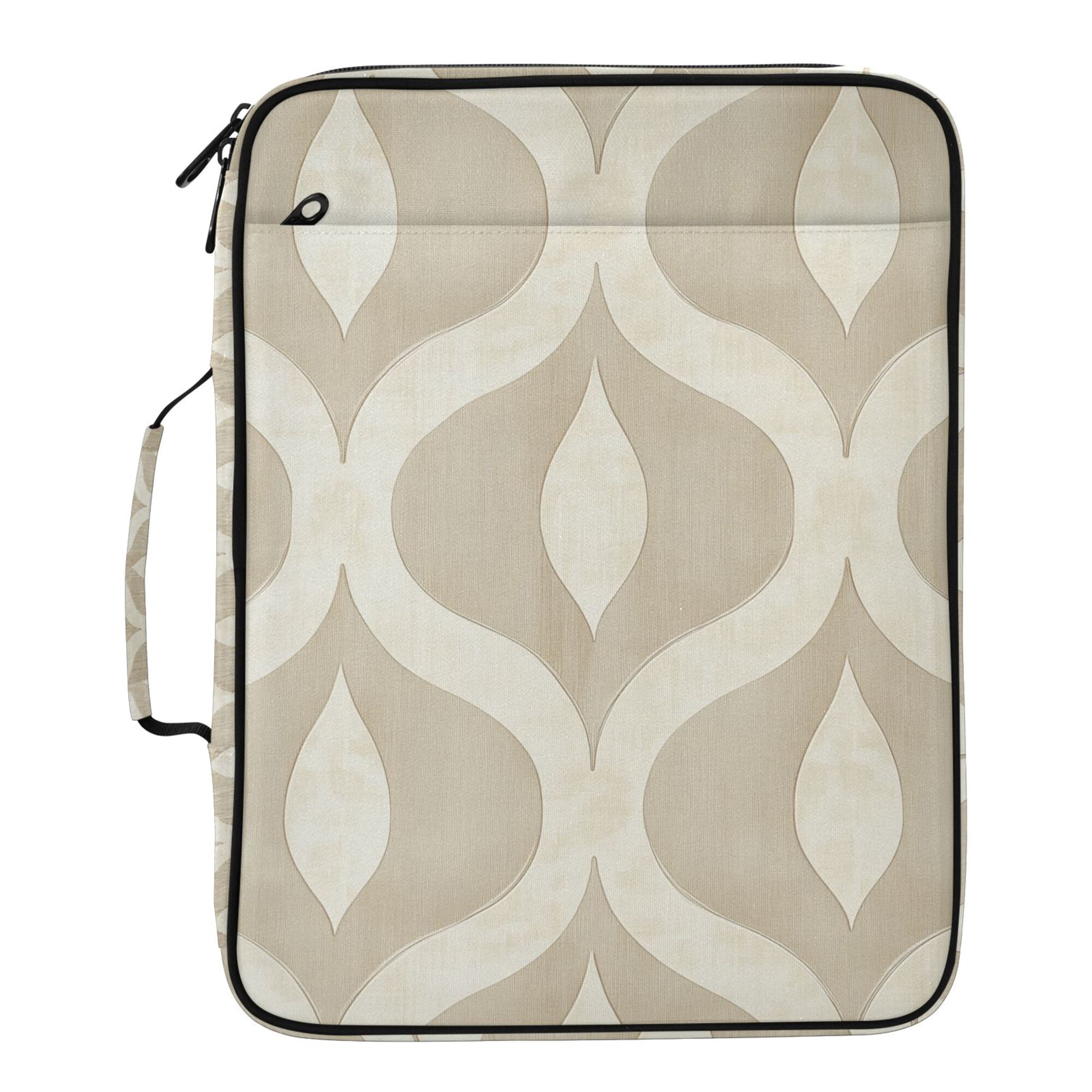 FORMRS Accordion File Folder A4 Size 7-Pocket Expanding Document Organizer Bag with 3 Ring Binder, Light Brown Pattern