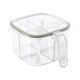 thumbnail image 1 of Caja de condimentos de 4 compartimentos, contenedor de especias portátil con tapa, accesorios para especias Verde, 1 of 9