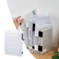 thumbnail image 3 of Dalazy Transparent Portable File Case Double-buckle with Handle Box Containers A5 Thick Black Black A4 Thin, 3 of 6