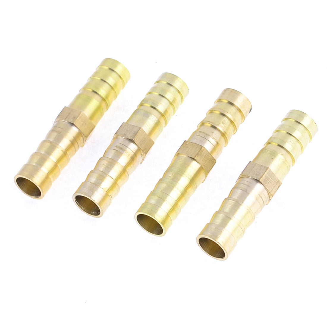 Unique Bargains 4 Pcs Brass Barb Straight Hose Repair Parts Joiner for