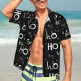 thumbnail image 5 of Lsque Ho-Ho-Ho 2 pattern Hawaiian Shirt for Men, Unisex Summer Beach Casual Short Sleeve Button Down Shirts-3X-Large, 5 of 9