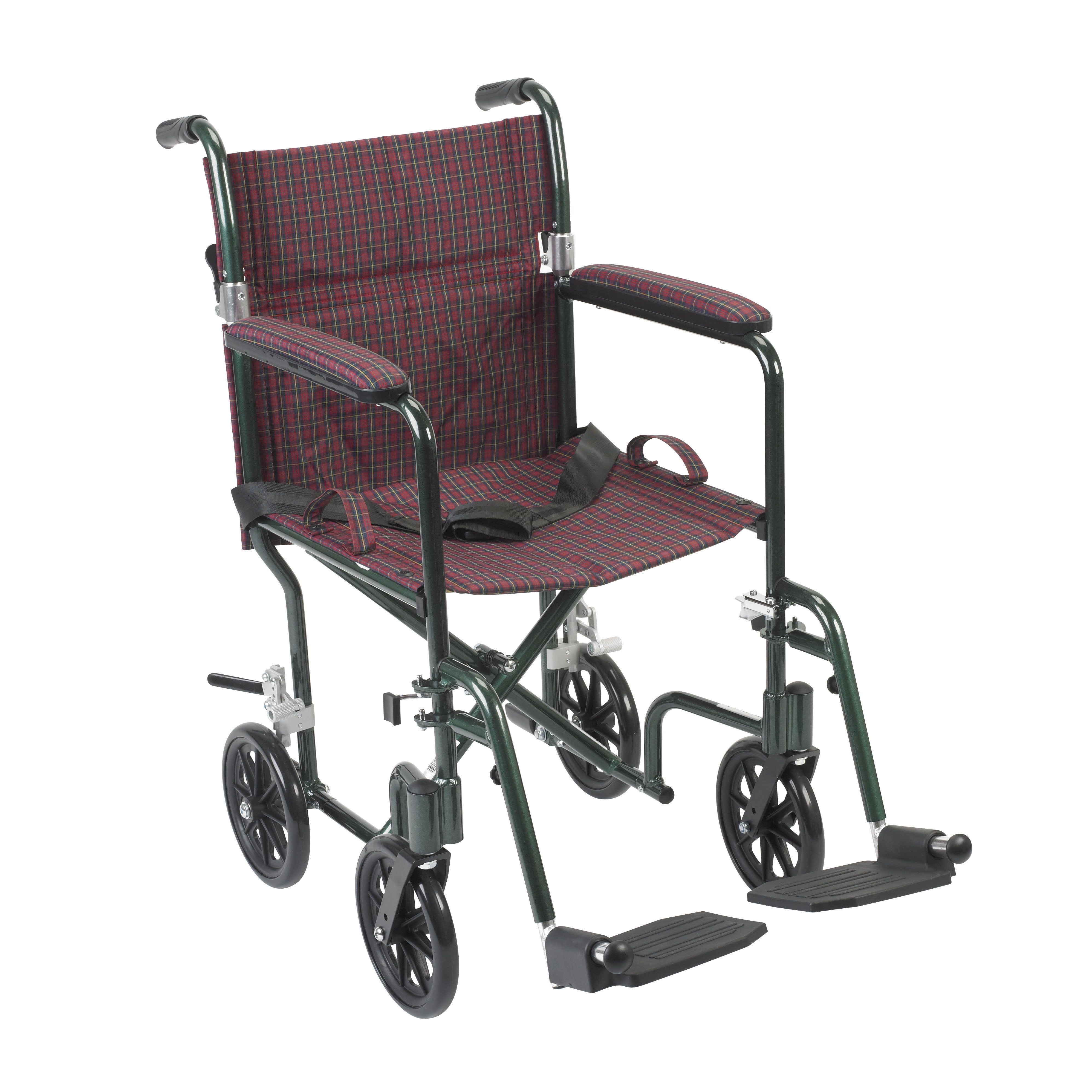 Drive Medical Flyweight Lightweight Folding Transport Wheelchair