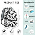 thumbnail image 4 of Boho Cat Aesthetic Student School Backpack Floral Cat and Moon Artwork Pattern Watercolor Artistic Design Bookbag, 4 of 6