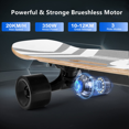 thumbnail image 4 of Hoteel Electric Skateboard, 350W Electric Skateboard with Wireless Remote Control for Adult Teens, 12.4MPH Top Speed, 8 Miles Max Range, 3-Speed Adjustment, Load up to 220lbs, 4 of 9