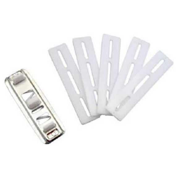 Prime-Line N 6661 Bypass Sliding Door Floor Mount Guide & Carpet Riser, Adjustable 1/8 x 5 In. - Quantity 6