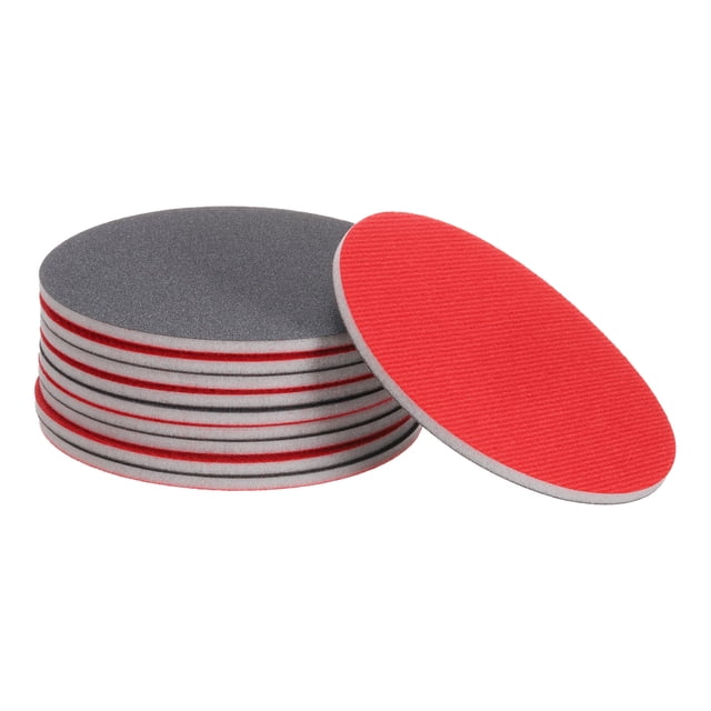 Uxcell 10pcs 320 Grit Sanding Sponge 6 Inch Hook and Loop Sanding Disc Wet/Dry