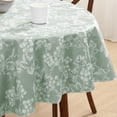 thumbnail image 5 of Home Bargains Plus Sage Green Grapevine Print 60 x 84 inch Oval Vinyl Tablecloth with Flannel Backing, 5 of 9