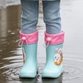 thumbnail image 2 of Otqutp Boys Girls Rain Boots Dinosaur Non-slip Waterproof Rubber Boots Adjustable Drawstring Cuff Outdoor Easy-On Rainboots, 2 of 4
