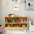 Costway Kids 2Shelf Bookcase 5Cube Wood Toy Storage w
