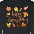 thumbnail image 4 of Inktastic Happy Thanksgiving Fall Leaves in Autumn Colors Long Sleeve T-Shirt, 4 of 5