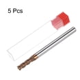 thumbnail image 3 of Uxcell 5 Pieces Carbide Square End Mills HRC55 TiSiN Coated 4 Flutes Milling Bit, 3.5mm Dia 4mm Shank 50mm Long, 3 of 6