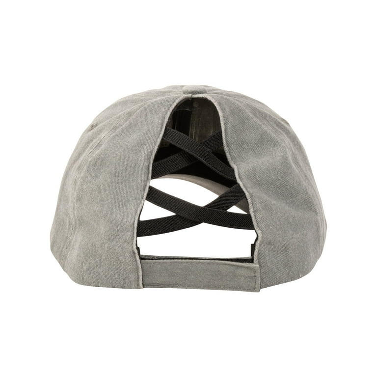 Mens baseball cap with gray sale ponytail