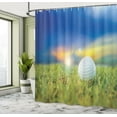 thumbnail image 4 of Ambesonne Golf Shower Curtain, Ball on the Teeing Ground Lawn, 69"Wx70"L, Lime Green Blue Yellow, 4 of 4