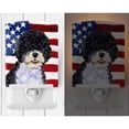 thumbnail image 2 of Carolines Treasures SS4053CNL USA American Flag with Portuguese Water Dog Ceramic Night Light 6x4x3" multicolor, 2 of 2