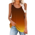 thumbnail image 3 of Yuyuzo Womens Tank Tops Summer Casual Sleeveless Tops Loose Flowy Crewneck Shirt Basic Tees Gradient Color, 3 of 7