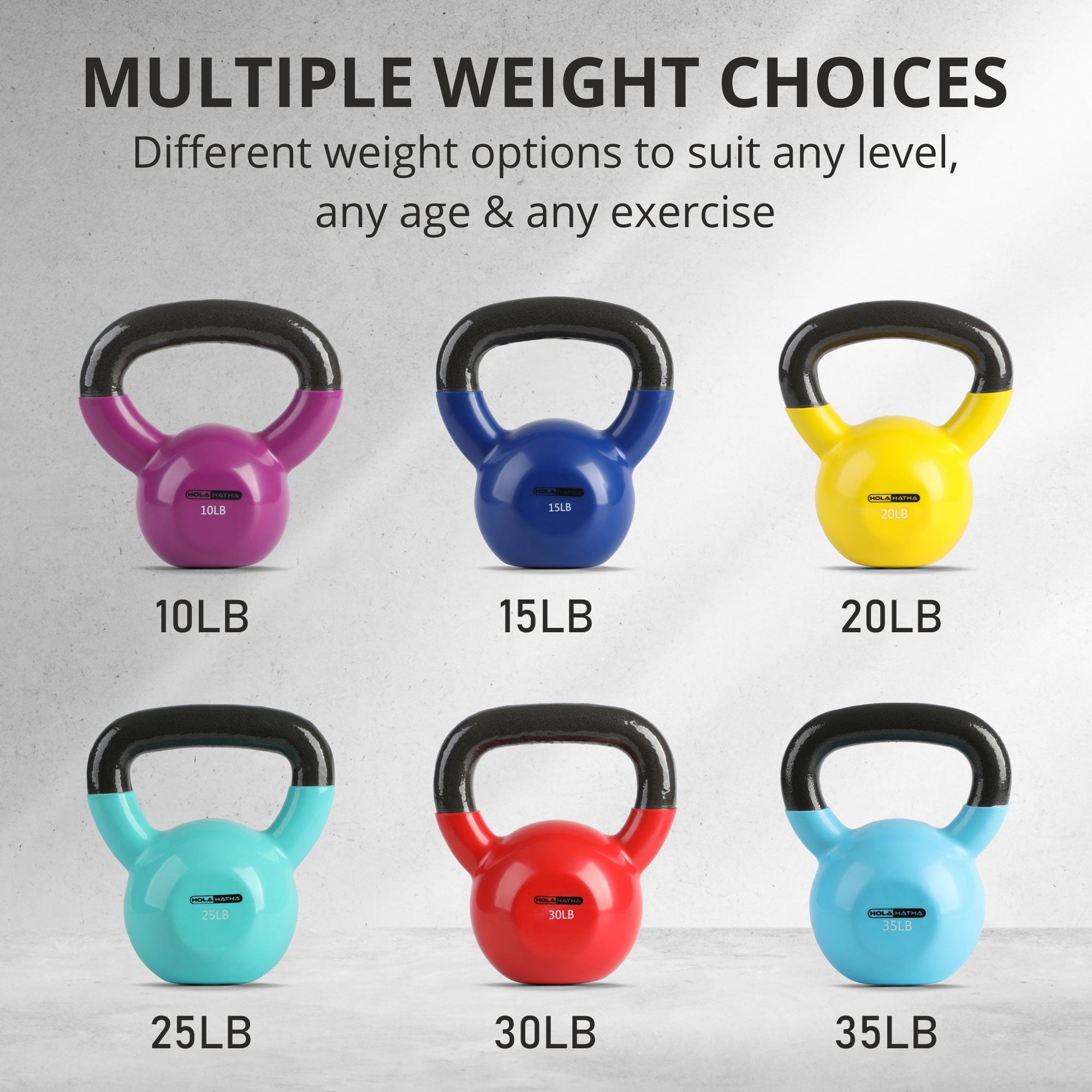 HolaHatha 20 Pound Solid Cast Iron Workout Kettlebell for Strength Training Walmart
