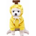 thumbnail image 1 of Pet Clothes Dog Hoodies Warm Sweatshirt Coat Puppy Autumn Winter Apparel Jumpsuit with Fruit Hood, Banana, L, 1 of 4