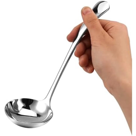 7.9 Inch Silver Small Gravy Soup Ladle Small Ladle Gravy Ladles 18/10 Stainless Steel Sauce Ladles for Spooning Sauces or Gravies