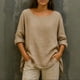thumbnail image 2 of Sudadera con capucha larga,Blusa informal con cuello en V y solapa para mujer, manga corta, poliéster suave, color liso para uso diario, sopatenor, 2 of 9