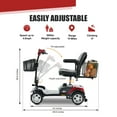 thumbnail image 6 of Metro Mobility Secure Foldable 4-Wheel Mobility Scooter with Charger & Basket, Red, 300 lb Limit, 6 of 9