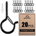 thumbnail image 1 of ADIIL 12 ganchos para luces de cadena, ganchos Q con hebilla de seguridad, ganchos para luces exteriores a prueba de viento para colgar luces de patio, luces navideñas y plantas, 2,2 pulgadas, negro, 1 of 4