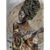 Cuadros Decorativos DIY pintura mujeres negras completo redondo diamante mosaico hogar JShteea Nuevos Originales