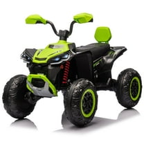 Joyracer 12V Kids Ride On ATV, 2* 45W Motor 4.5AH Battery Powered Electric Vehicle w/ LED Lights, High & Low Speed,Music, Spring Suspension, Ride on Car 4 Wheeler Quad for Boys & Girls,Green