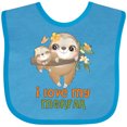 thumbnail image 3 of Inktastic Sloth I Love My Morfar Boys or Girls Baby Bib, 3 of 4