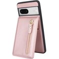 thumbnail image 6 of for Google Pixel 7 Case with Card Holder for Women,Pixel 7 Phone Case Wallet with Strap Credit Card with Kickstand Zipper Shockproof Case for Pixel 7 - Rose Gold, 6 of 14