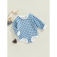thumbnail image 3 of Bagilaanoe Newborn Baby Girl Rompers Plaid Print Long Sleeve Bodysuit 6M 12M 18M 24M Infant One Piece Jumpsuit, 3 of 9