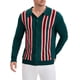 thumbnail image 5 of Camisas de polo de punto de manga larga para hombre con botones y estampado L Verde, 5 of 6